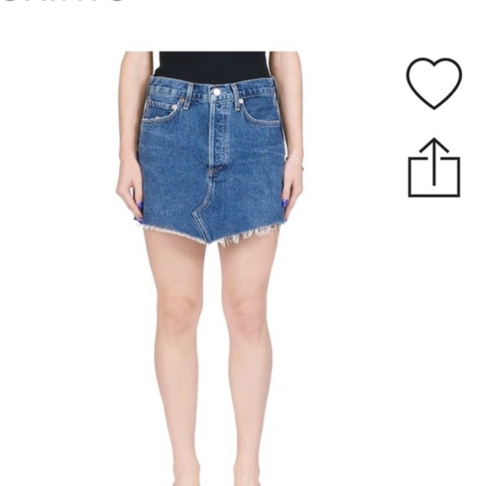 Agolde Parker angled hem skirt